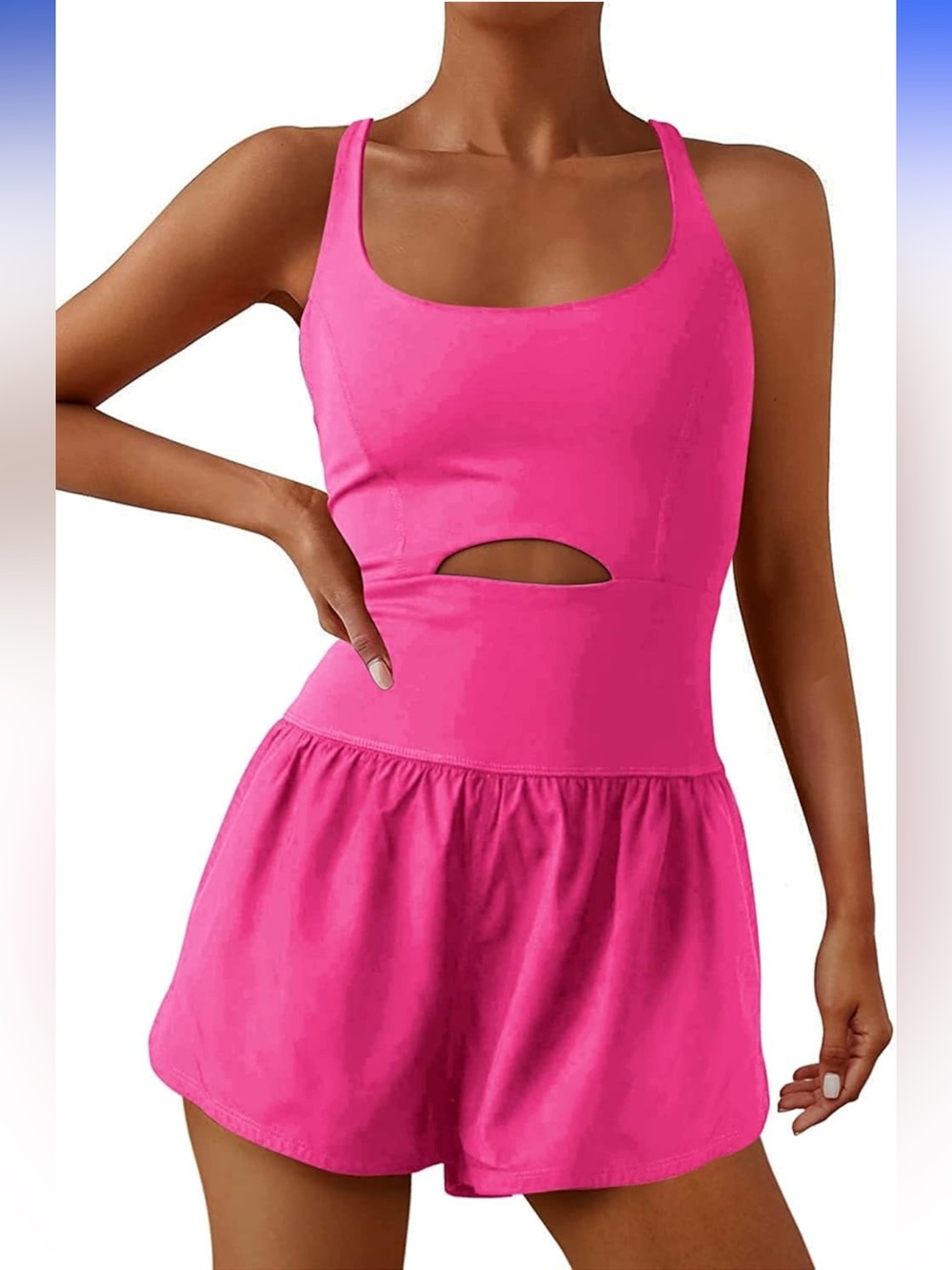 Pink Cutout Romper Women